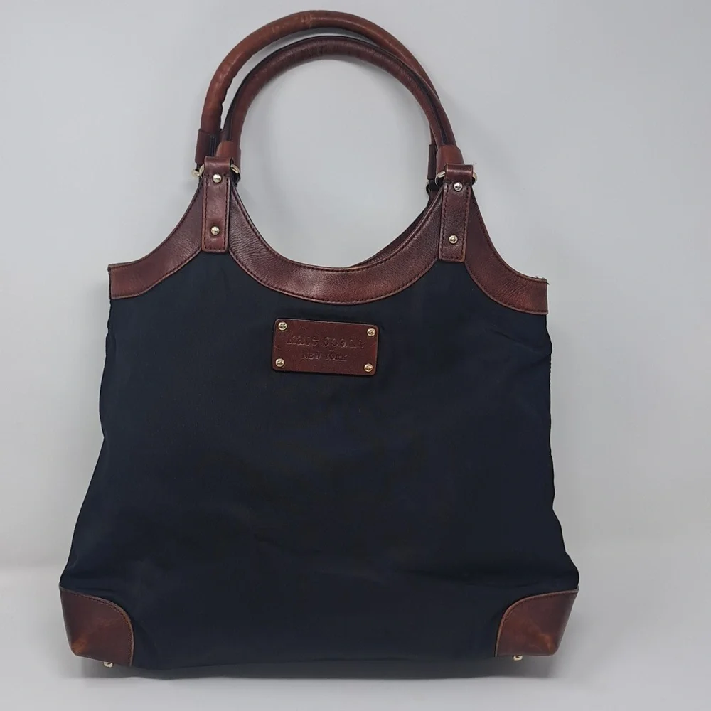 Kate Spade Black With Brown‎ Leather Tote Bag Purse